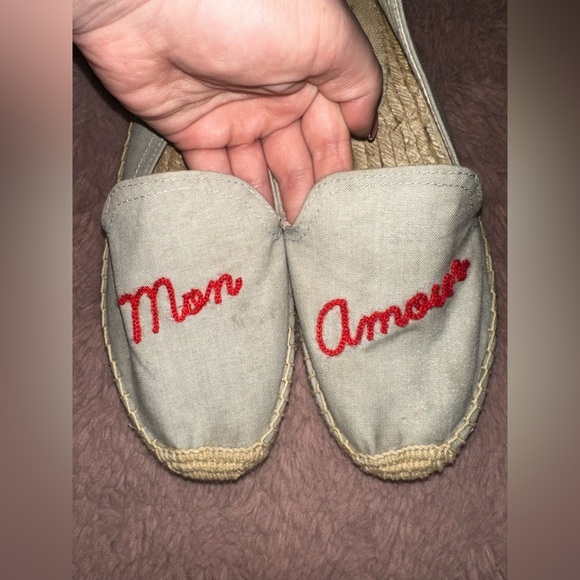 Soludos Women's Espadrilles flats grey mon amour 7.5 summer vacation beach - Picture 4 of 10